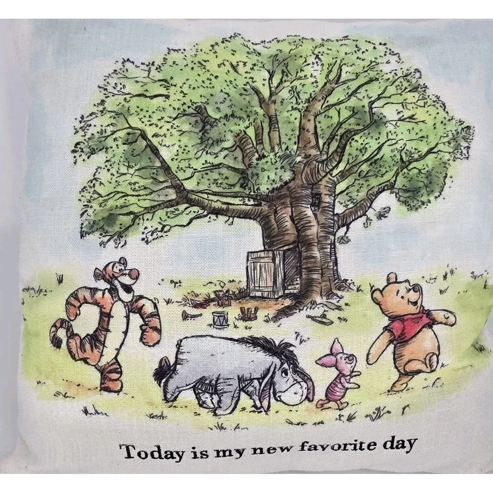 Disney Winnie the Pooh Pillow– Tigger, Piglet Eeyore Nursery Decor Favorite Day